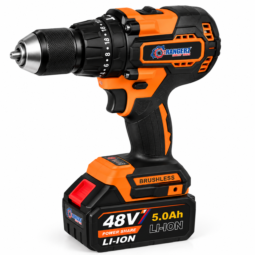 RANGERZ 4-ühes harjavaba juhtmeta elektritööriistakomplekt 48 V 5,0 Ah 2 akuga RS-5018M – pilt 4