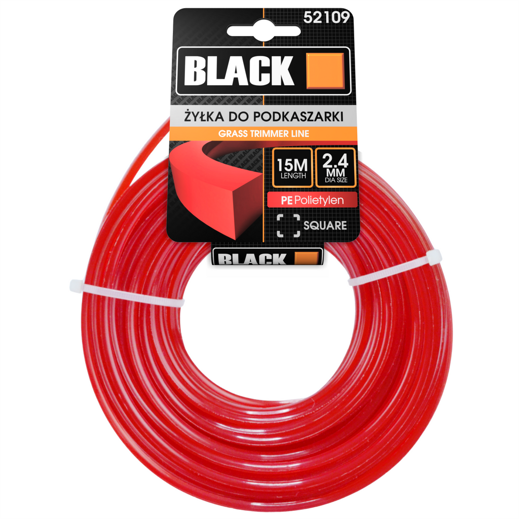 Kandiline trimmerijõhv 2,4 mm × 15 m, must 52109 – pilt 2