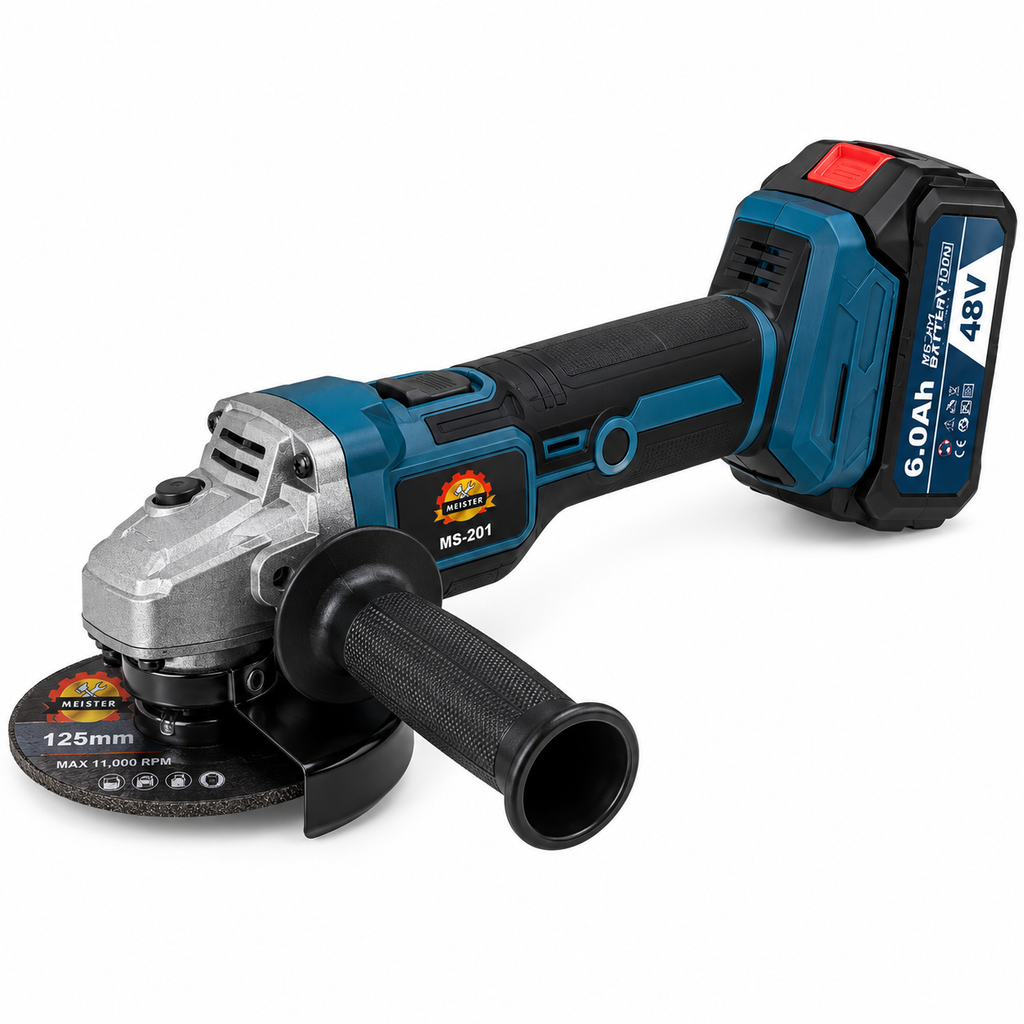MEISTER harjadeta akutoitel nurklihvija 48 V 850 W 125 mm MS-201 – pilt 3