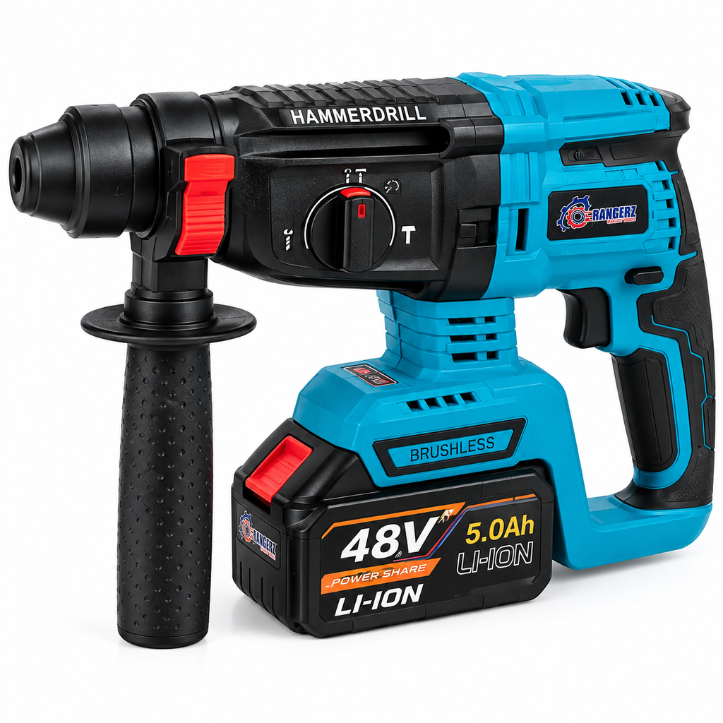 RANGERZ 4-ühes juhtmeta elektritööriistakomplekt 48 V 5,0 Ah, 2 akut, harjadeta RS-5018B – pilt 2