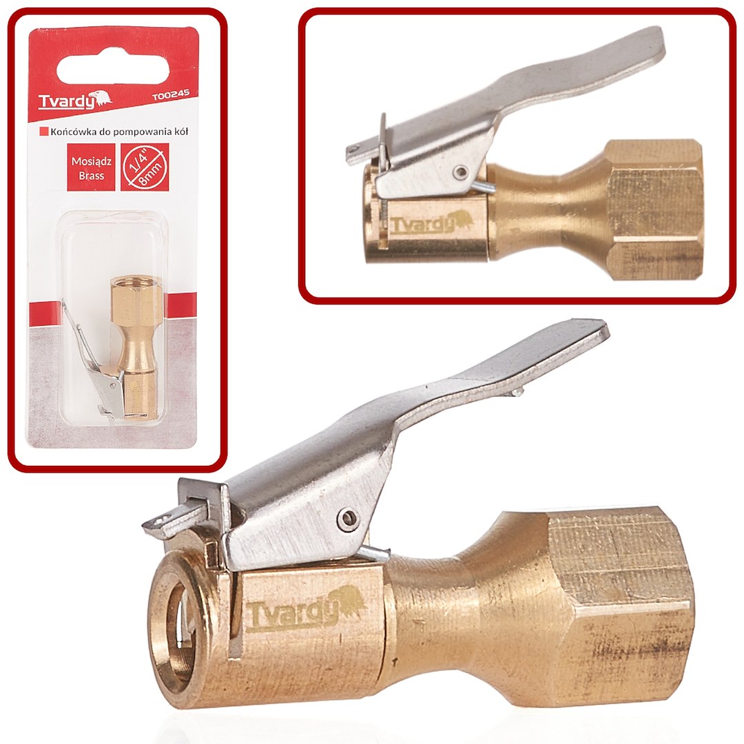 Messingist pumba ventiili ühendusdetail 8 mm 1/4" – pilt 1