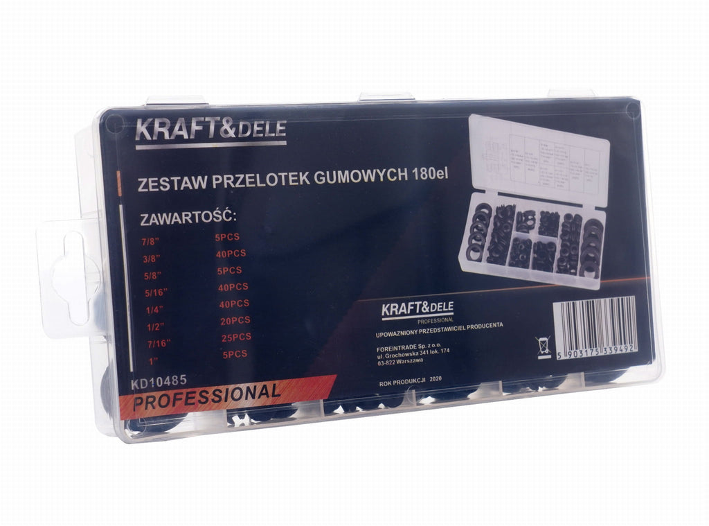 Kummist läbiviigutihendite komplekt, 180 tk KD10485 – pilt 2