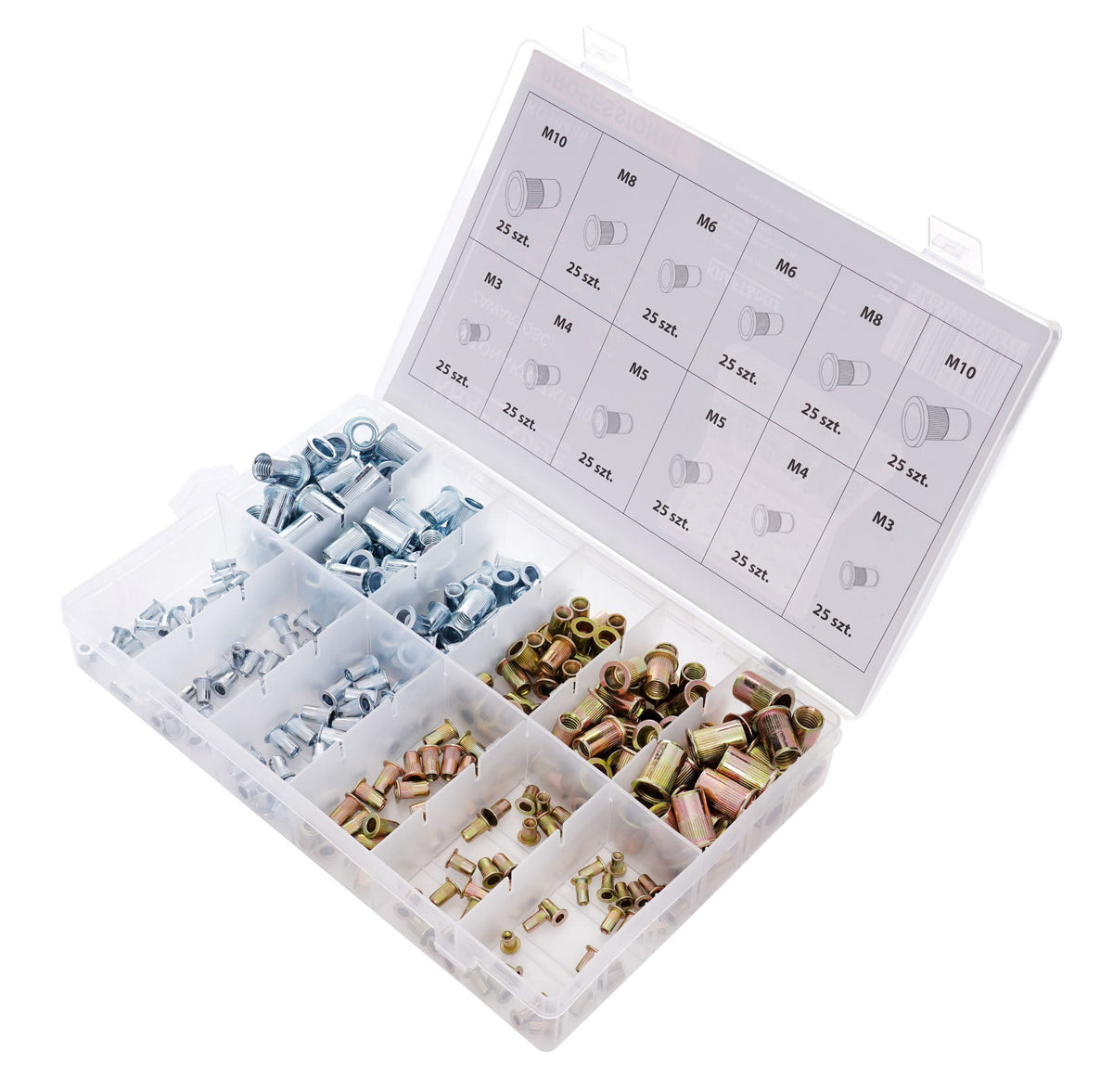 300 tk neetmutrite komplekt M3–M10 KD10486 – pilt 4