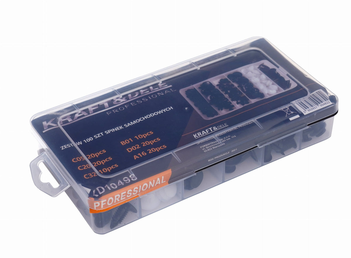 Polstrikinnitustihvtide ja -klambrite komplekt, 100 tk KD10498 – pilt 6