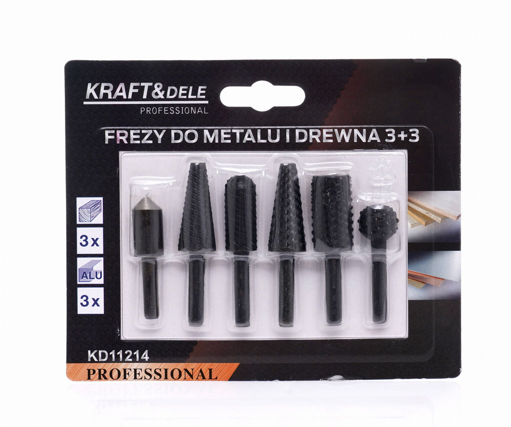 Metalli- ja puidufreeside komplekt 3+3 KD11214 (VB10) (P) – pilt 10