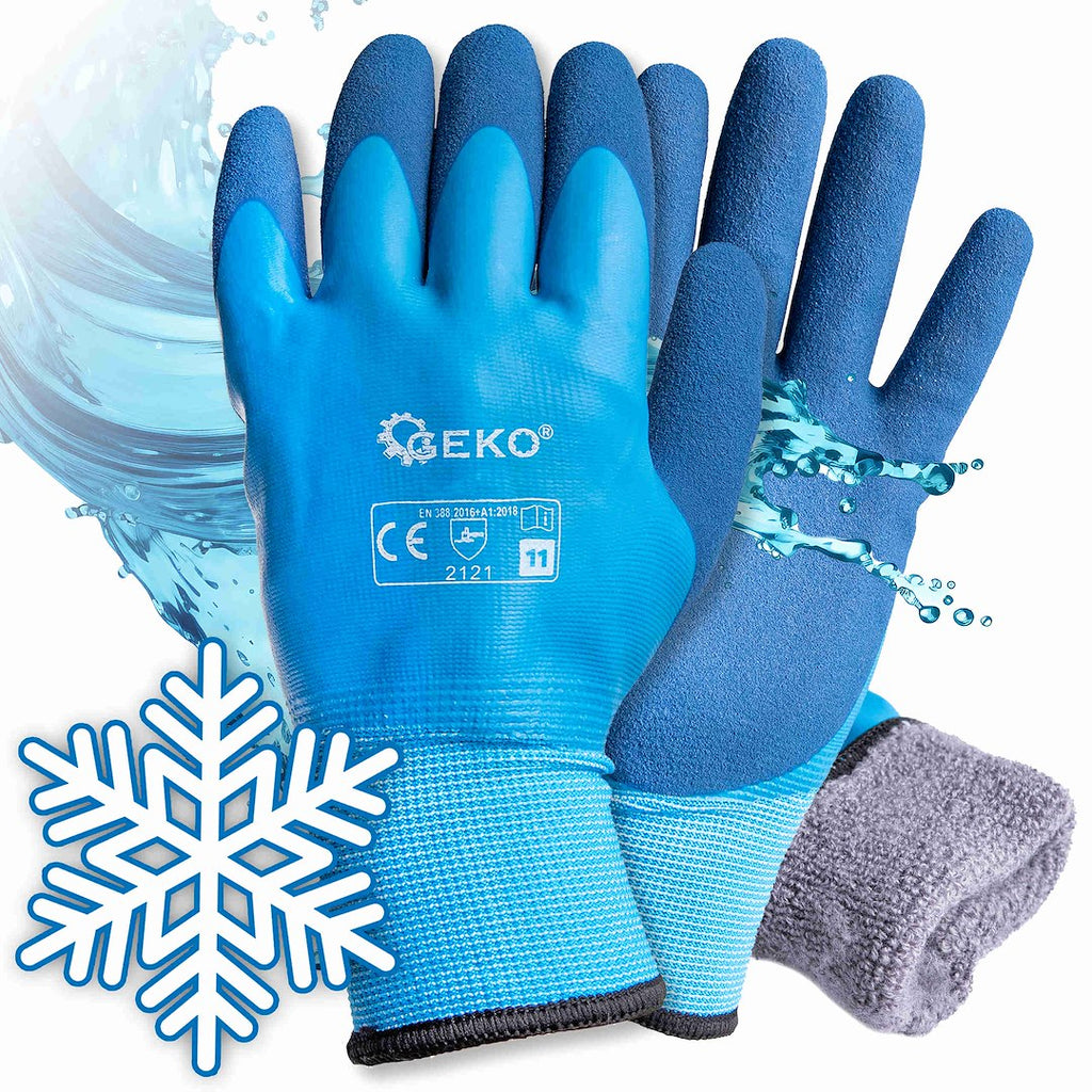 Veekindlad soojapidavad talvised töökindad, suurus 11 (puuvill/lateks) – 12 tk pakk – pilt 2