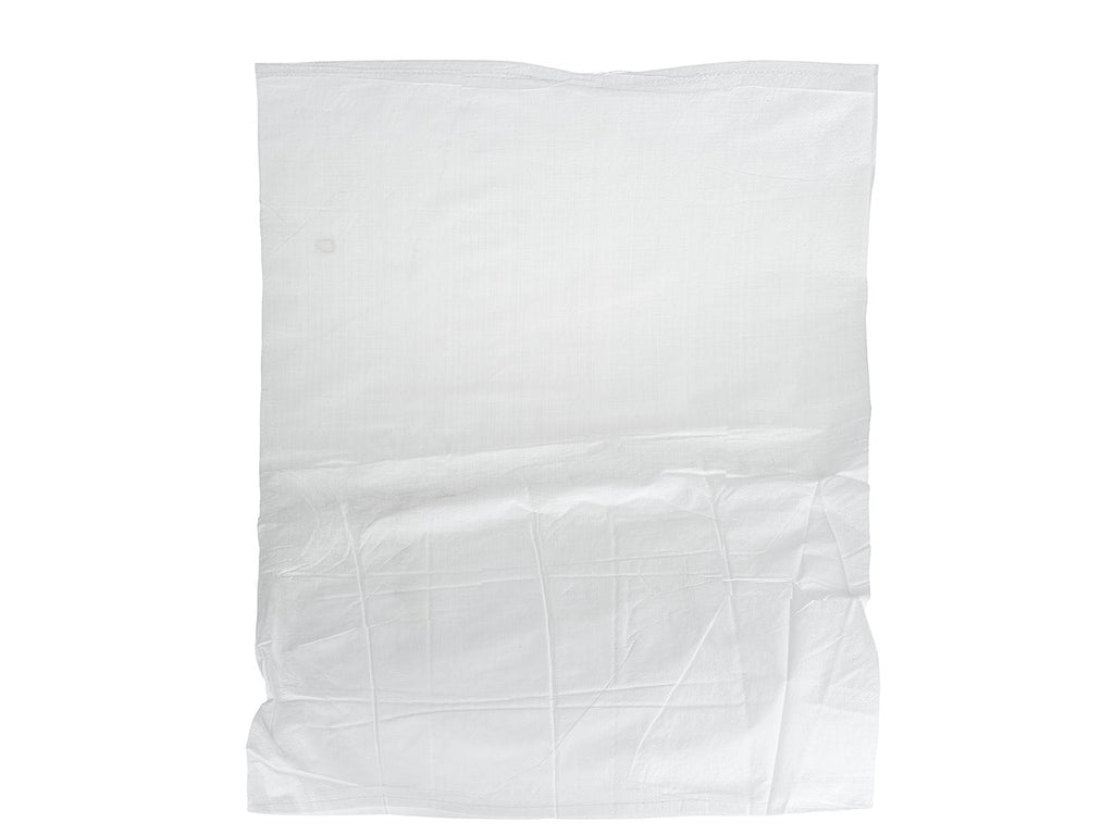 Kootud polüpropüleenist kott 80x125 cm, 80 kg / Valge – Pakk 100 tk – pilt 2