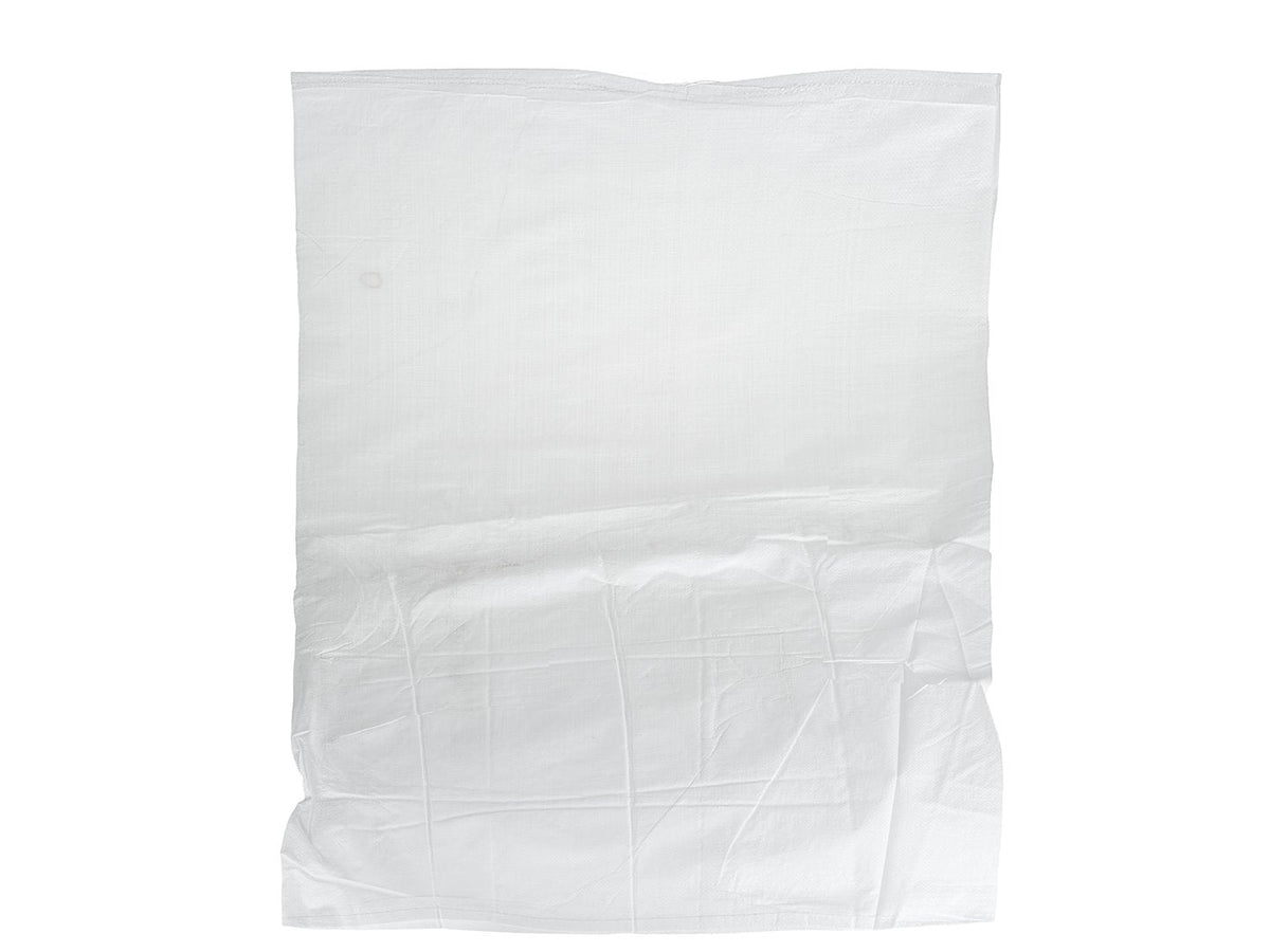 Kootud polüpropüleenist kott 80x125 cm, 80 kg / Valge – Pakk 100 tk – pilt 2