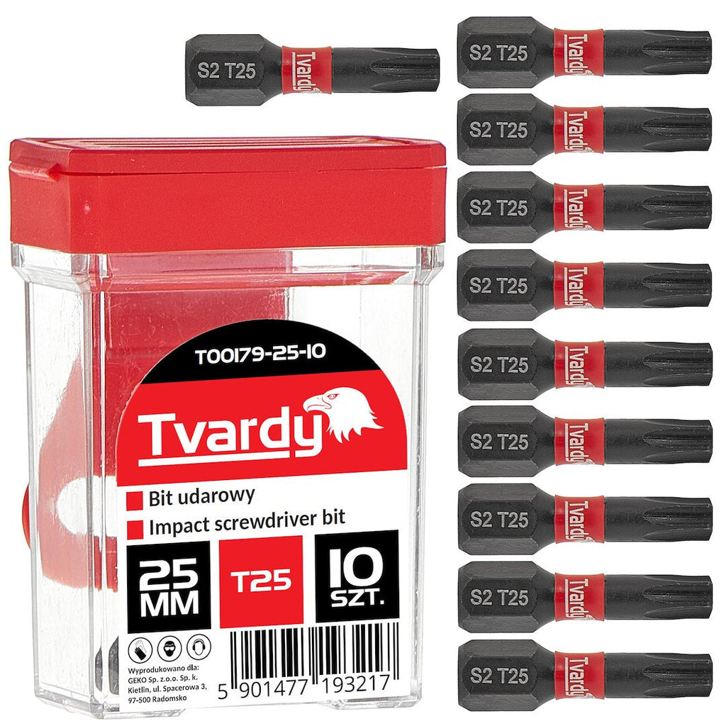 Löökkruvikeeraja otsak T25 25mm S2 – karp – Pakk 10 tk – pilt 1