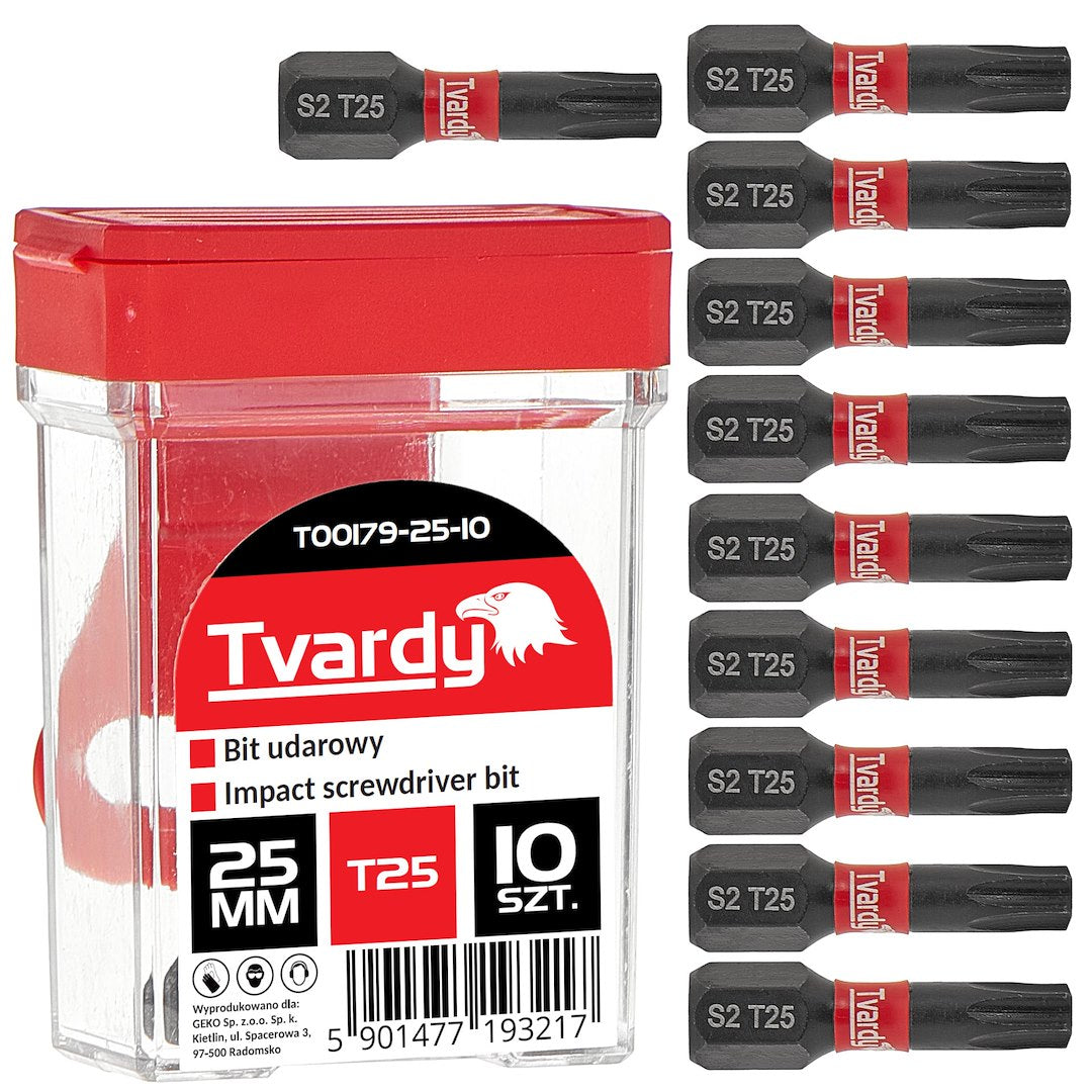 Löökkruvikeeraja otsak T25 25mm S2 – karp – Pakk 10 tk – pilt 1