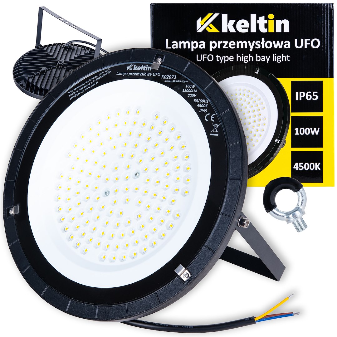 UFO-tüüpi LED kõrglaevalgusti 100W 12000LM 4500K IP65 – pilt 1