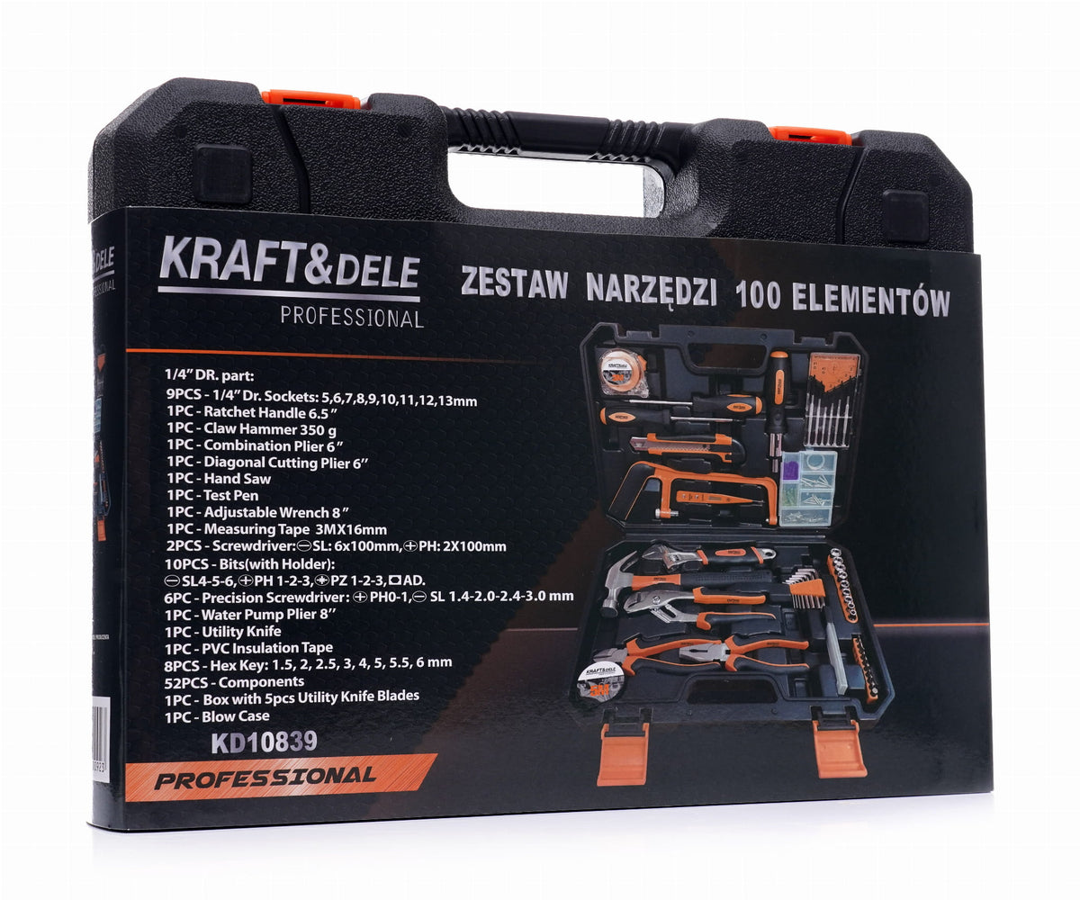 Kraft&Dele 100-osaline tööriistakomplekt kohvris KD10839 – pilt 8