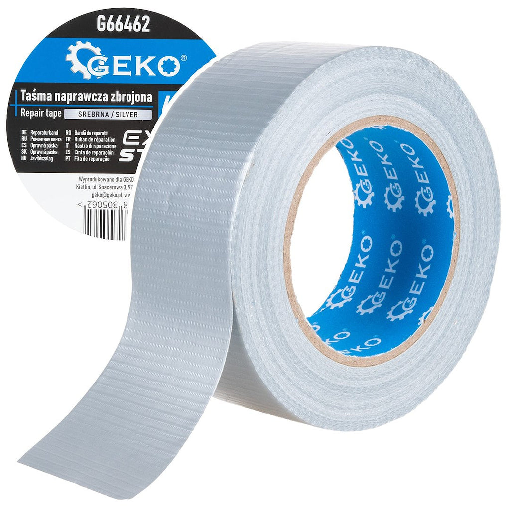 GEKO tugevdatud remonditeip 48 mm × 50 m hõbedane G66462 – pilt 1