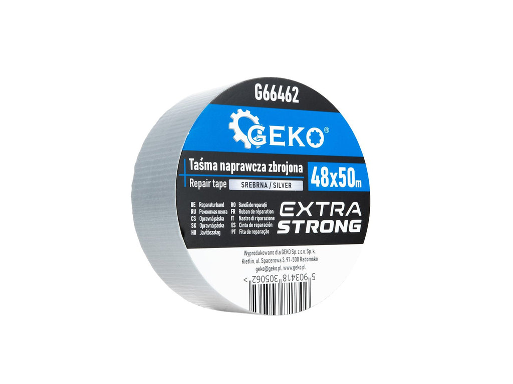 GEKO tugevdatud remonditeip 48 mm × 50 m hõbedane G66462 – pilt 2