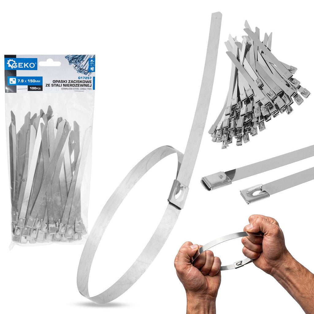 Roostevabast terasest kaablisidemed, 7.9 x 150 mm, 100 tk. – pilt 1