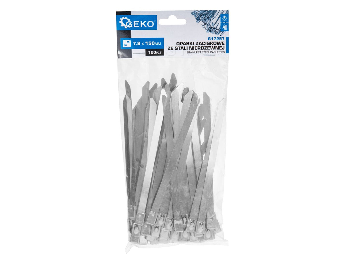 Roostevabast terasest kaablisidemed, 7.9 x 150 mm, 100 tk. – pilt 2