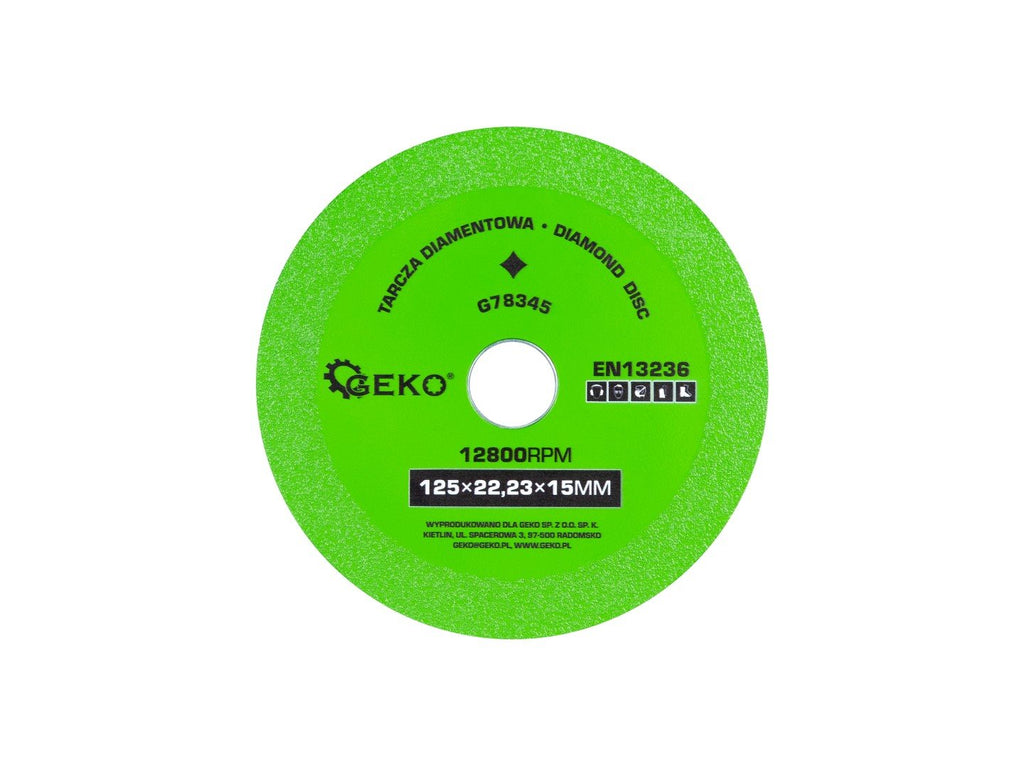 Teemantlõike- ja lihvketas klaasile ja plaatidele 125 x 22.23 x 15 mm – pilt 3