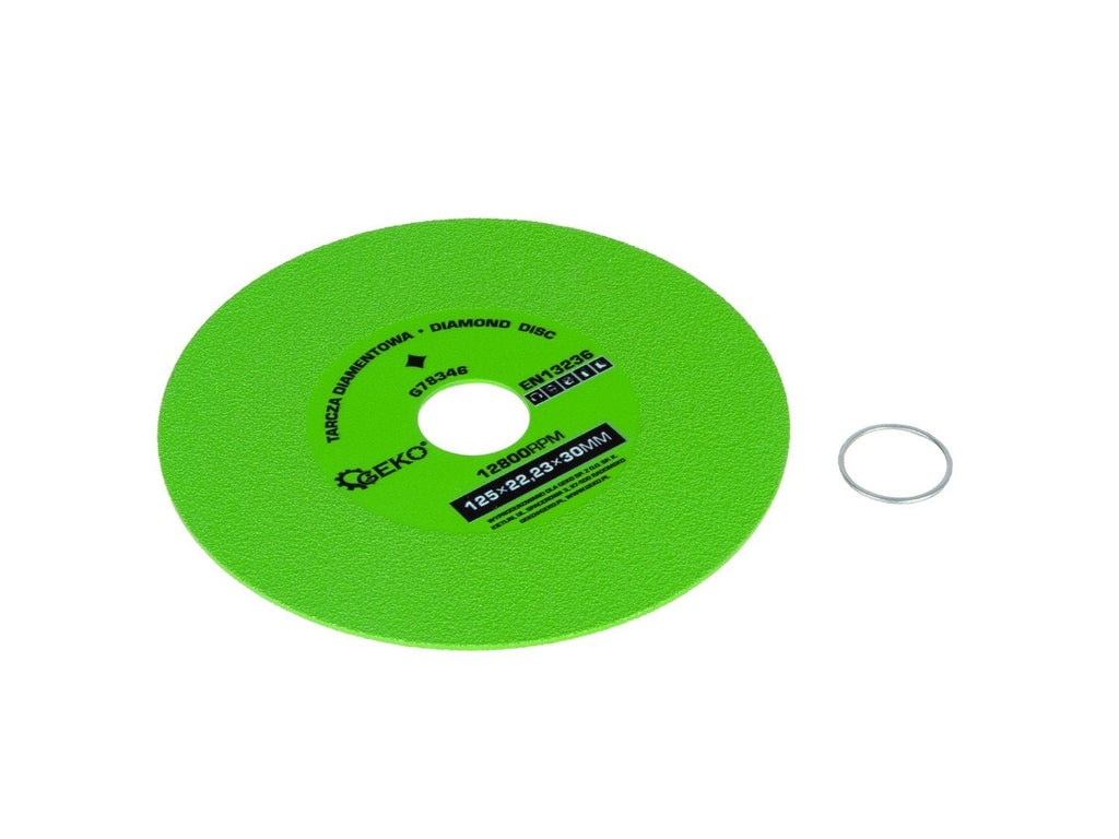 Teemantlõike- ja lihvketas klaasile ja plaatidele 125 × 22.23 × 30 mm – pilt 4