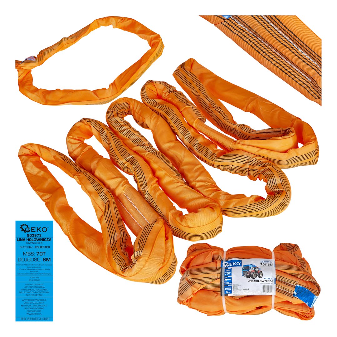Polüesterpukseerimisköis 70 t 6 m G03973 – pilt 1