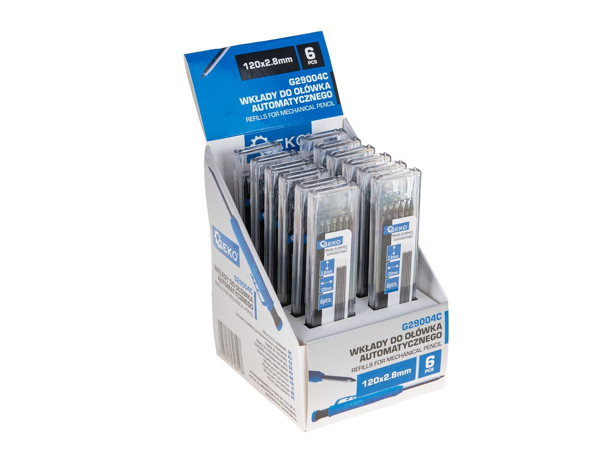6 tk täitetina mehaanilise pliiatsi jaoks 120 x 2.8 mm – vitriinkarp – 12 tk pakis – pilt 5