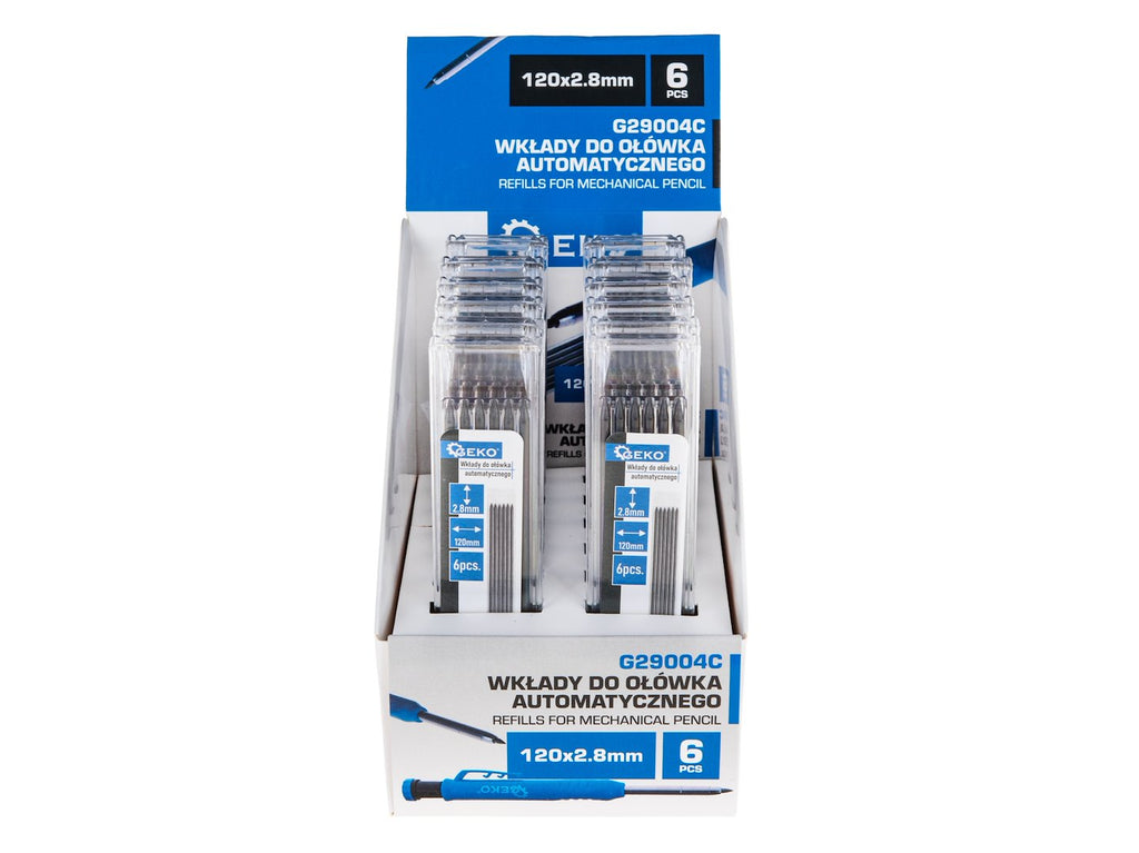 6 tk täitetina mehaanilise pliiatsi jaoks 120 x 2.8 mm – vitriinkarp – 12 tk pakis – pilt 6