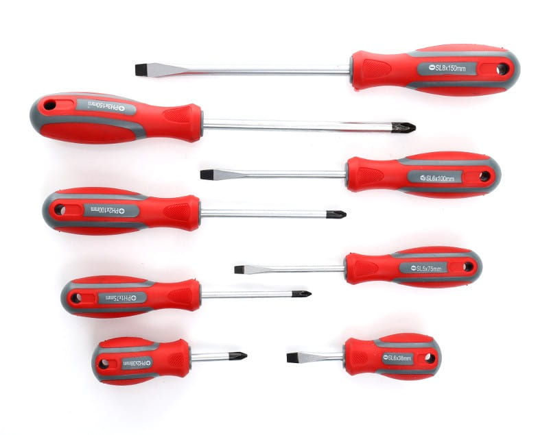 KRAFT&DELE 8-osaline lapik- ja ristpeakruvikeerajate komplekt KD10252 – pilt 1