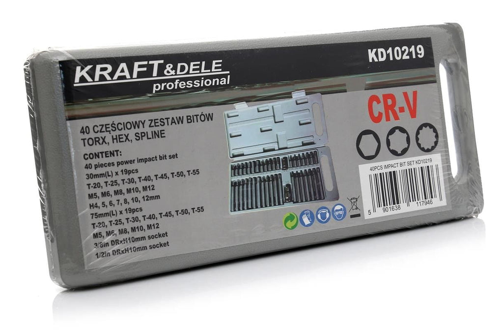 40-osaline HEX-, TORX- ja SPLINE-otsikute komplekt KD10219 – pilt 10