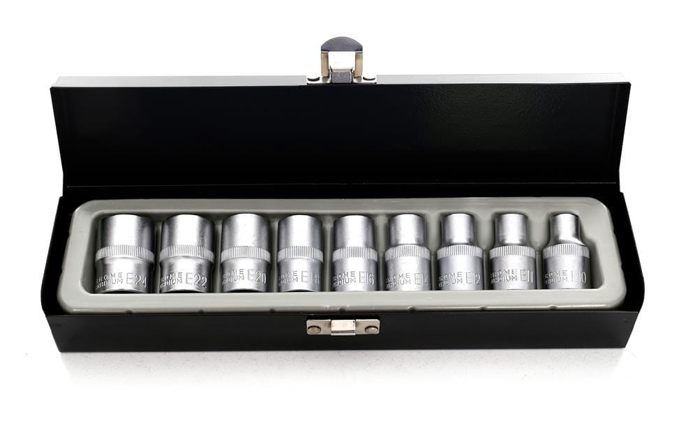 KRAFT&DELE E-Torx padrunite komplekt 1/2″, 9 tk KD10227 – pilt 1
