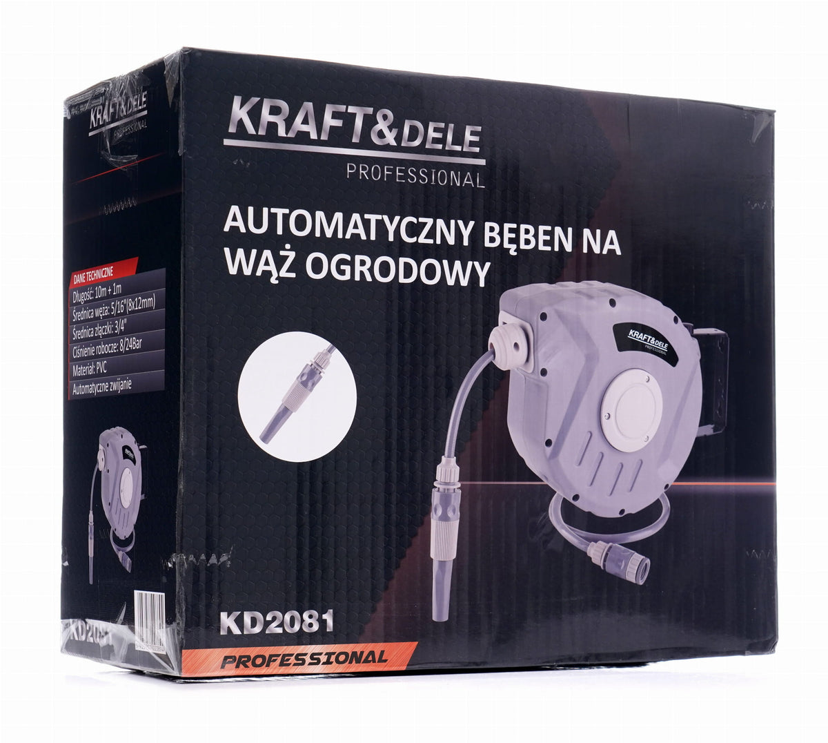KRAFT&DELE automaatne aiavoolikurull 10 m + 1 m KD2081 – pilt 10