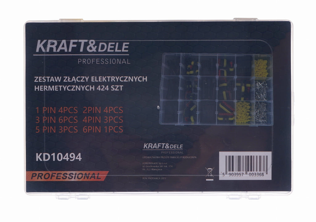 Hermeetiliste pistikute komplekt 424 tk, 1–6 kontaktiga KD10494 – pilt 3