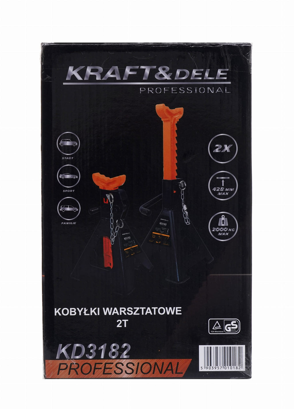 Kraft&Dele tungialused 2 t 280–428 mm KD3182 – pilt 7