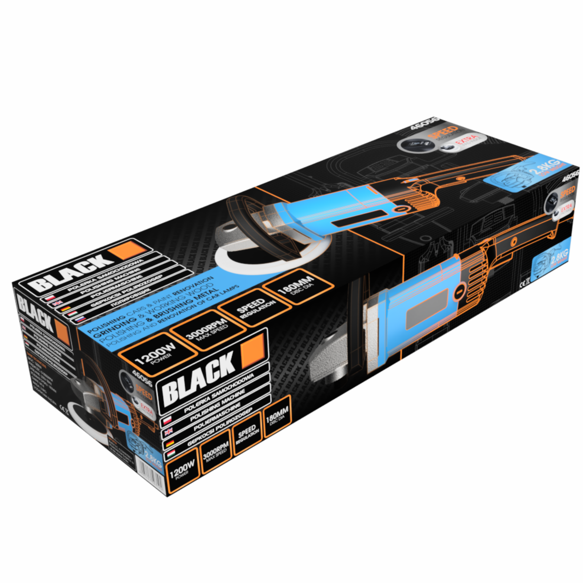 Blacktools auto poleerimismasin 1200 W, 180 mm 46056 – pilt 10