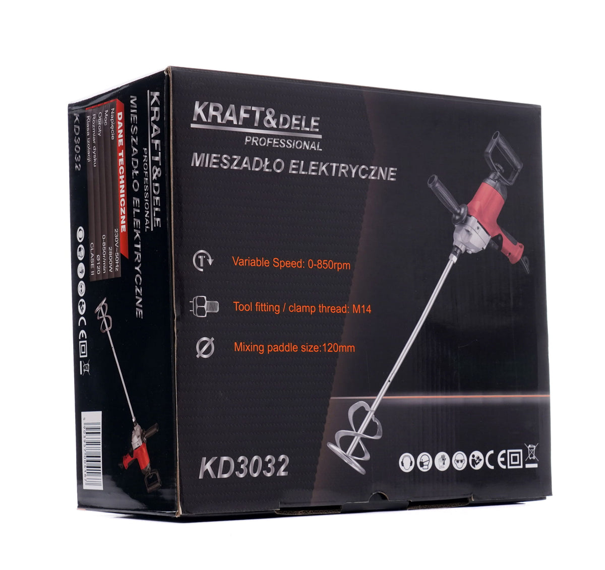 KRAFT&DELE Elektriline segumikser M14 120 mm 2800 W KD3032