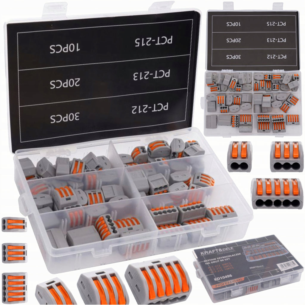 KRAFT&DELE 60-osaline elektriliste kiirühenduste komplekt KD10496