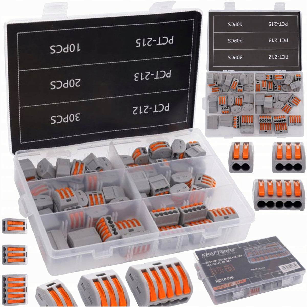 KRAFT&DELE 60-osaline elektriliste kiirühenduste komplekt KD10496