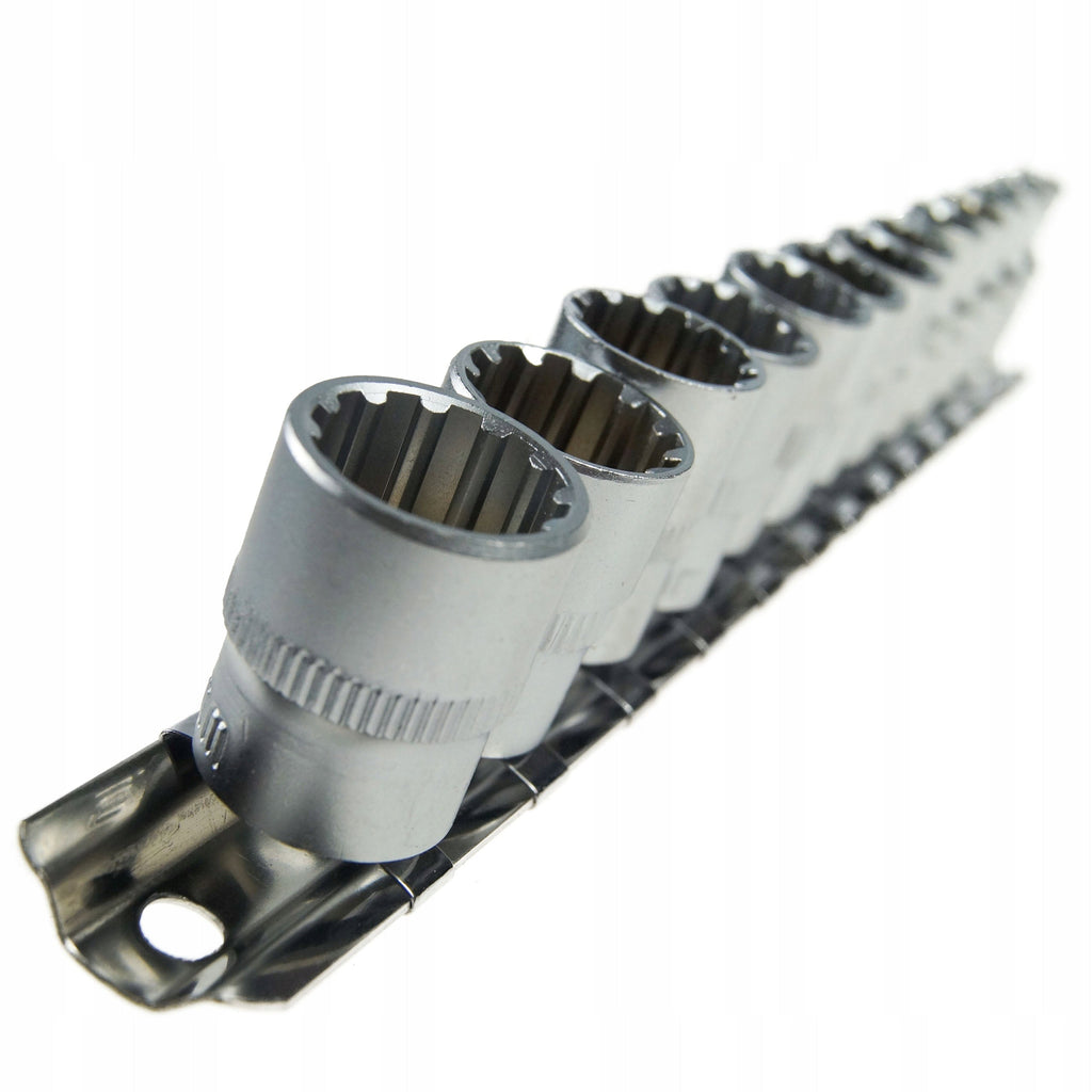 13-osaline 1/4″ splainpadrunite komplekt siiniga, 12-kant Cr-V 30334 – pilt 5