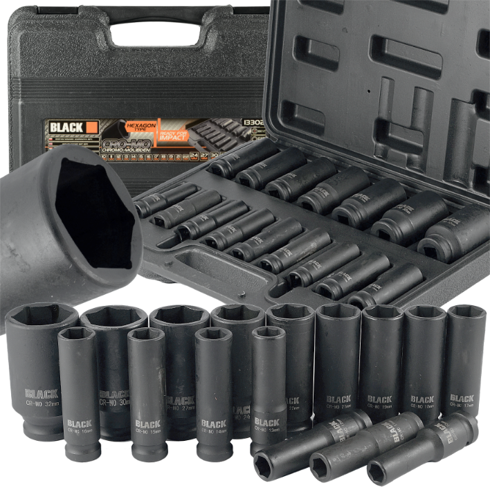 1/2" kuuskant-löökpadrunite komplekt 10–32 mm 13302 – pilt 1