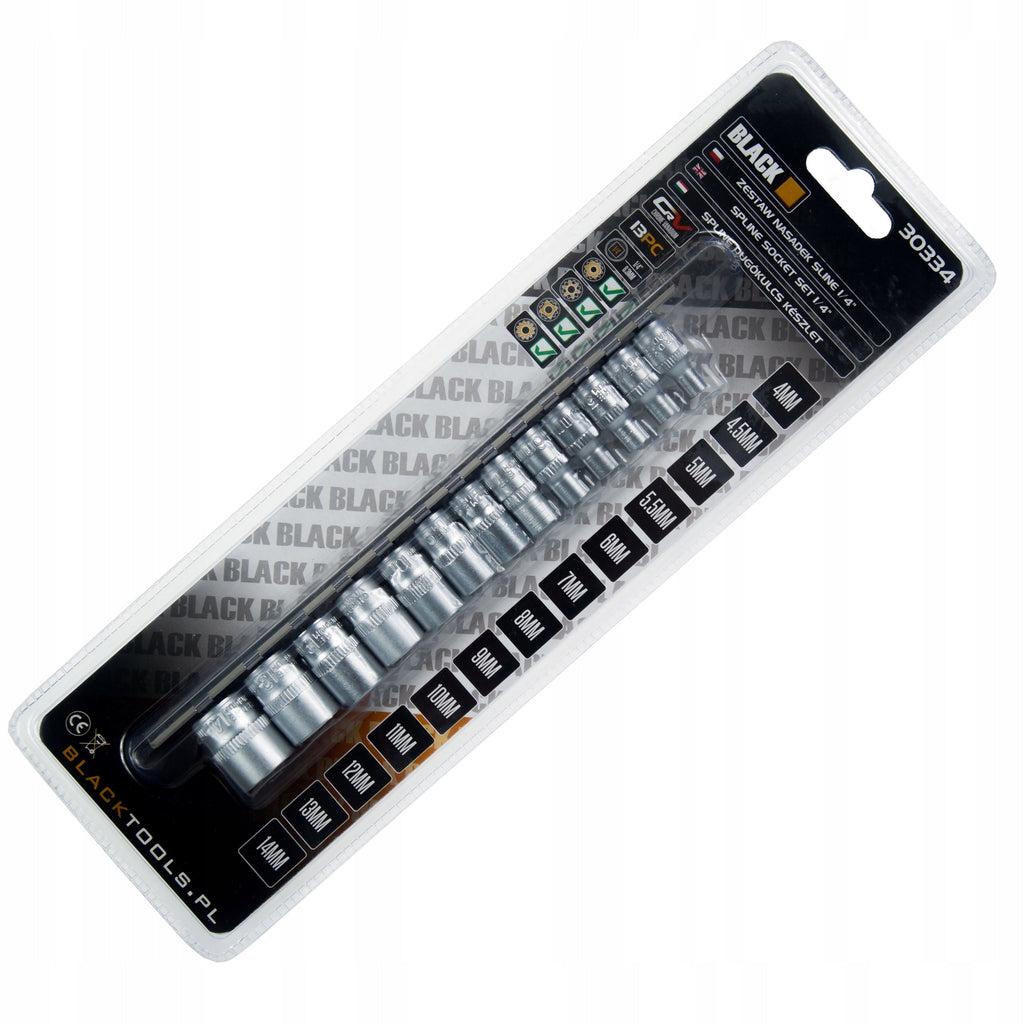 13-osaline 1/4″ splainpadrunite komplekt siiniga, 12-kant Cr-V 30334 – pilt 2