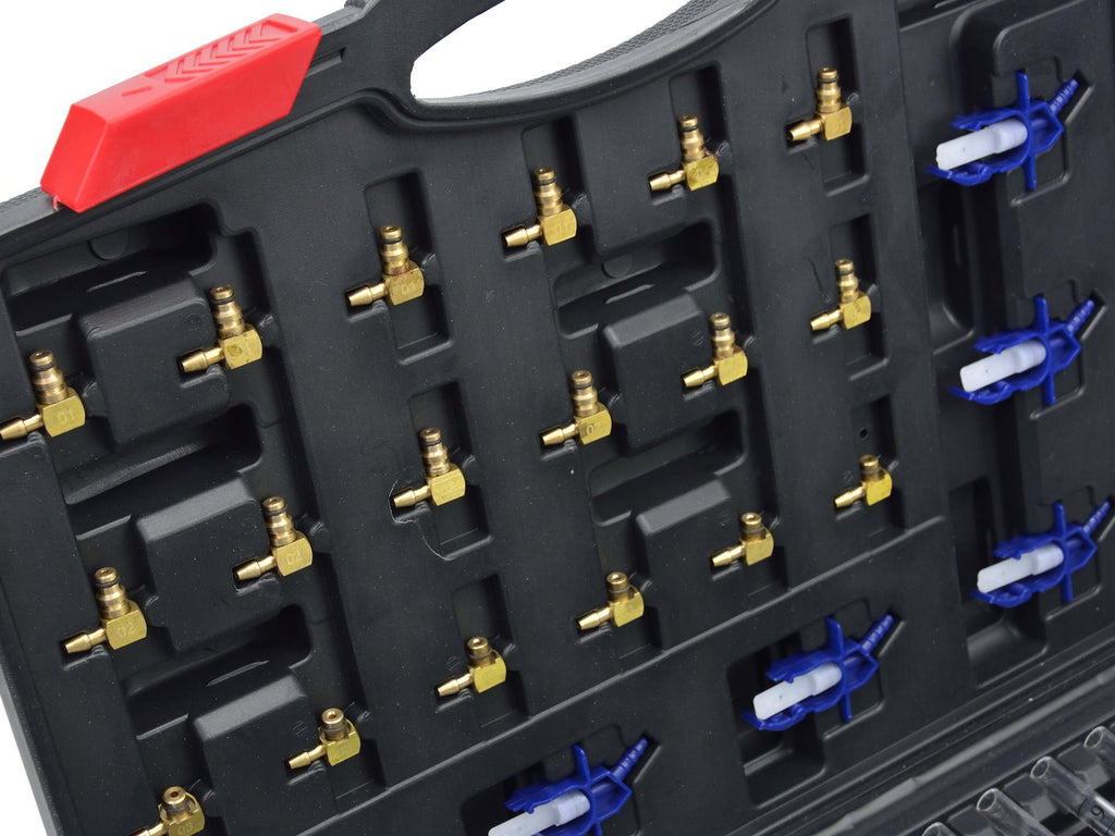 Vooluhulga mõõturi ja adapterite komplekt Common Rail diiselmootoritele, Black kohver – pilt 4