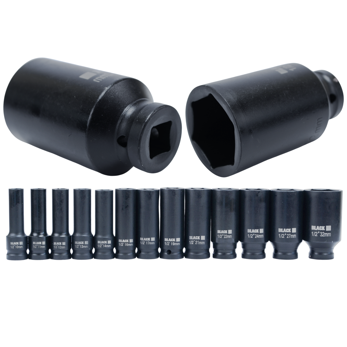 Löök-kuuskantpadrunite komplekt 1/2″, 10–32 mm, 13 tk kohvris 13312 – pilt 4