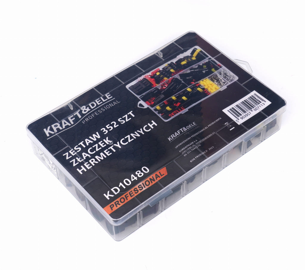 Kraft&Dele 352-osaline hermeetiliste elektripistikute komplekt KD10480 – pilt 10