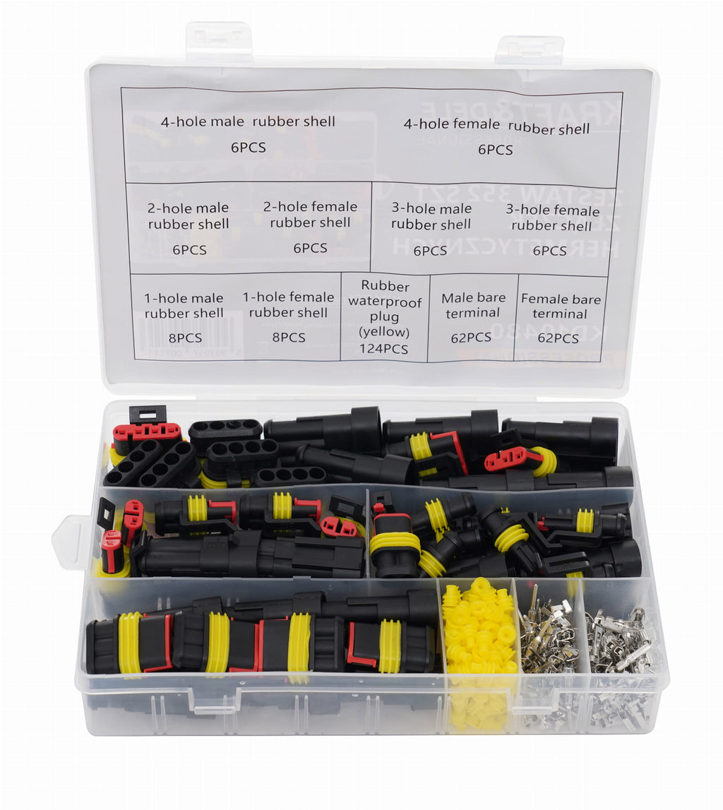 Kraft&Dele 352-osaline hermeetiliste elektripistikute komplekt KD10480 – pilt 3