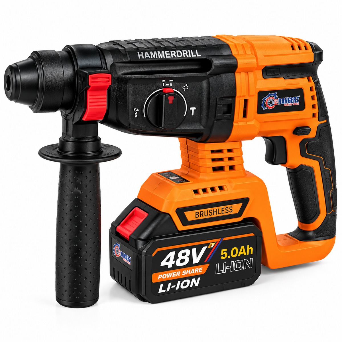 RANGERZ 4-ühes harjavaba juhtmeta elektritööriistakomplekt 48 V 5,0 Ah 2 akuga RS-5018M – pilt 3