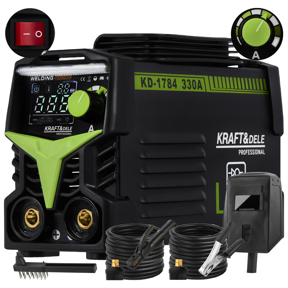 KRAFT&DELE inverterkeevitusaparaat 330 A MMA TIG Lift VRD KD1784 – pilt 2
