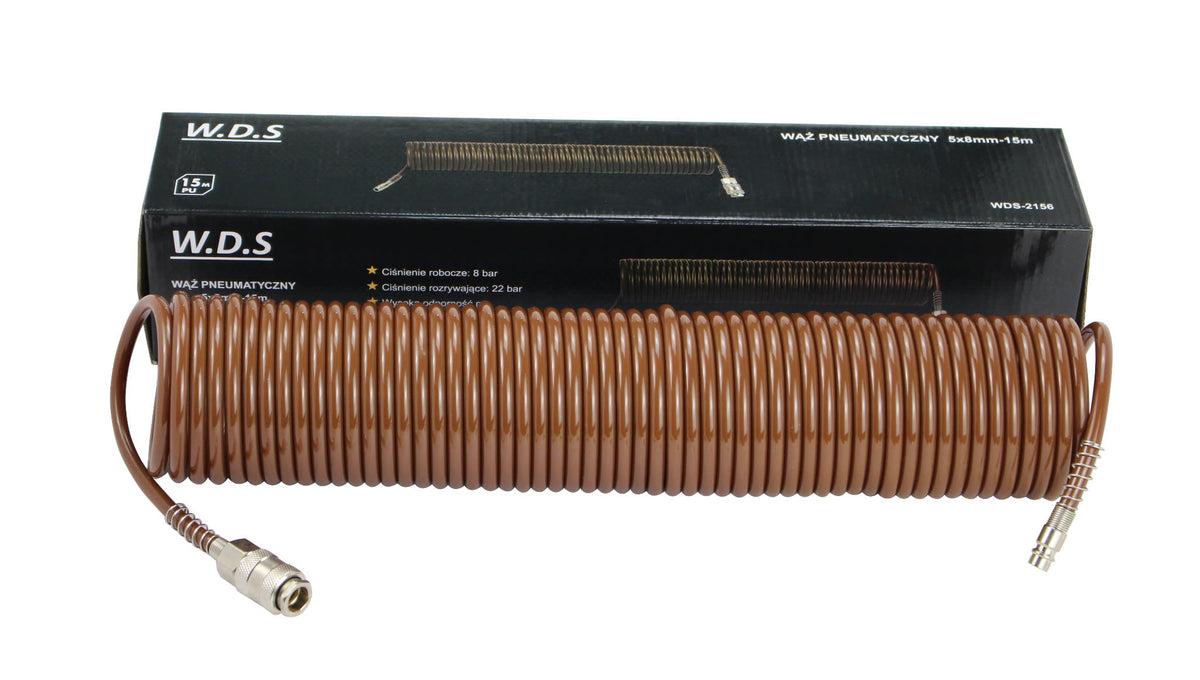 W.D.S pneumaatiline spiraalvoolik 5 × 8 mm, 15 m WDS2156 – pilt 5