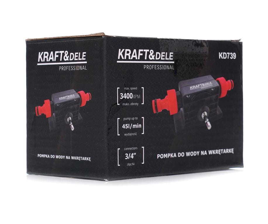 KRAFT&DELE kruvikeerajaga käitatav veepump 45 l/min 3/4″ KD739 – pilt 3