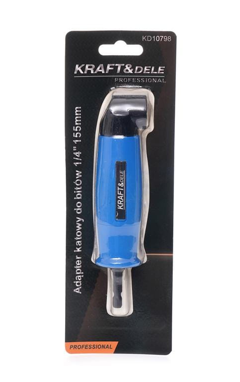 KRAFT&DELE 90° nurgaadapter 1/4" HEX 155 mm kruvikeerajale KD10798 – pilt 5