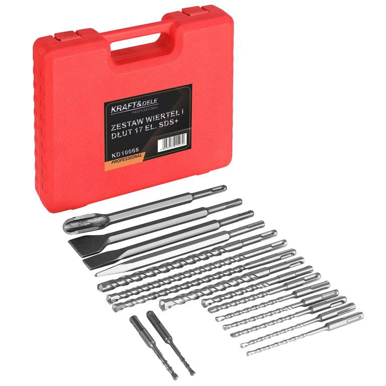 17-osaline SDS+ betoonipuuride ja meislite komplekt KD10068 – pilt 4