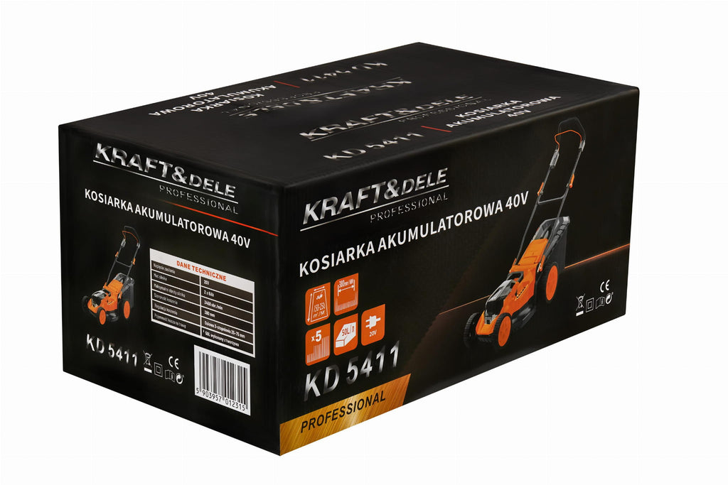 KRAFT&DELE akumuruniiduk 40 V 38 cm 50 l 2 × 6 Ah KD5411 – pilt 4