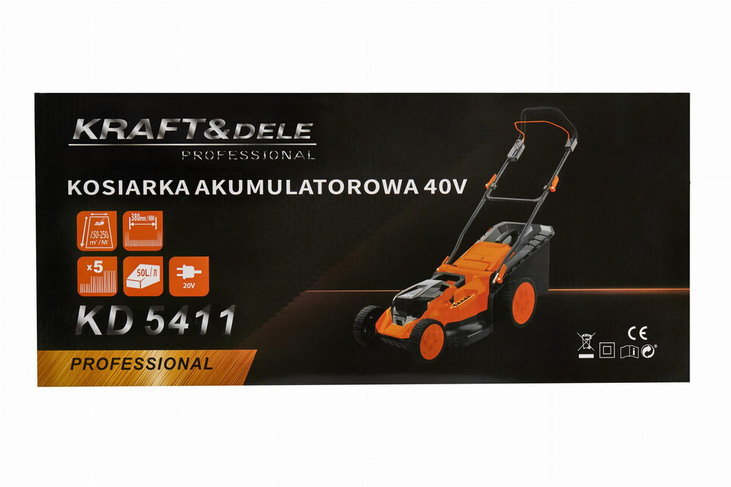 KRAFT&DELE akumuruniiduk 40 V 38 cm 50 l 2 × 6 Ah KD5411 – pilt 5